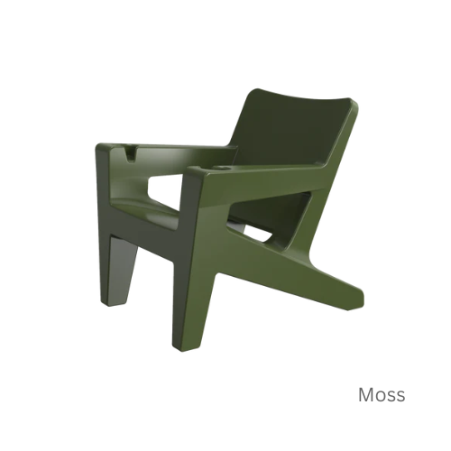 Bask Lounge Chair – Modern Resin Adirondack In-Pool Ledge Chair for Tanning Ledges, Baja Shelves & Outdoor Lounging
