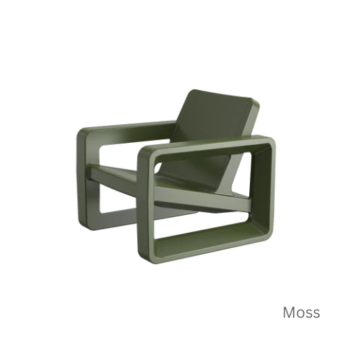 Deck Lounge Chair - Modern Outdoor Resin Lounge Chair for Pool Ledges, Patios & Fire Pits