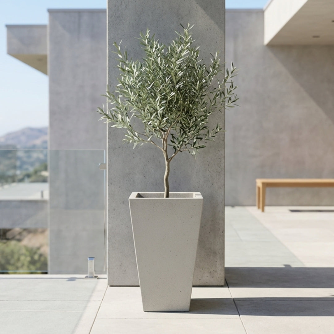 Napoli Concrete Planter – Modern Outdoor Elegance in Two Sleek Sizes