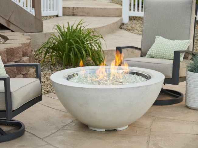 Cove 42" Bowl Gas Fire PIt in White