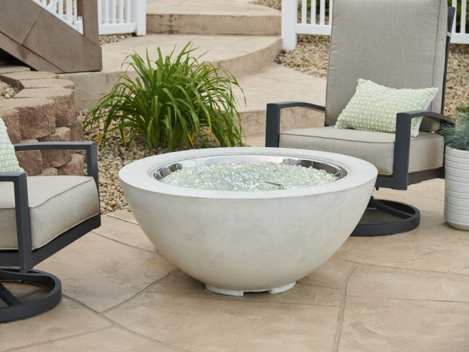 Cove 42" Bowl Gas Fire PIt in White