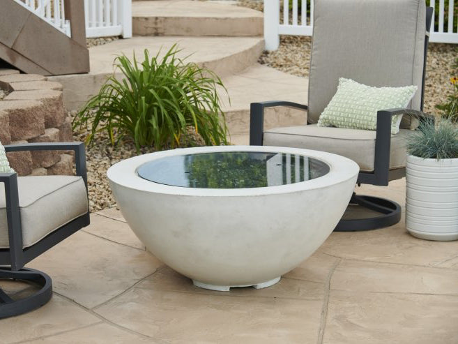 Cove 42" Bowl Gas Fire PIt in White