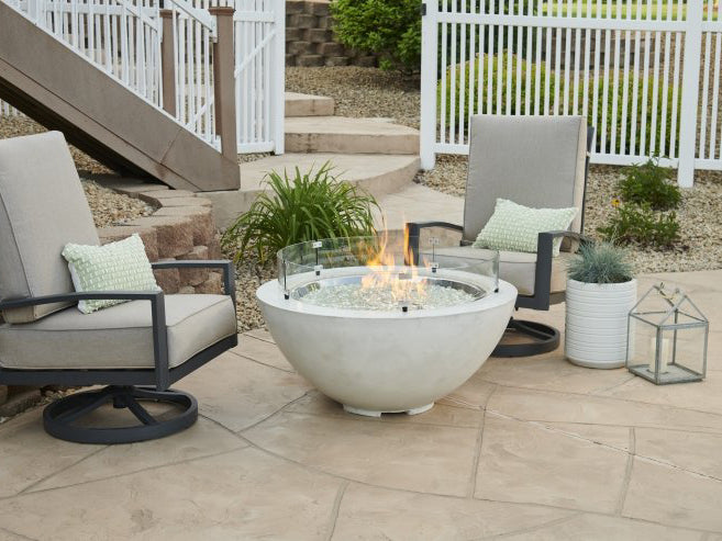 Cove 42" Bowl Gas Fire PIt in White