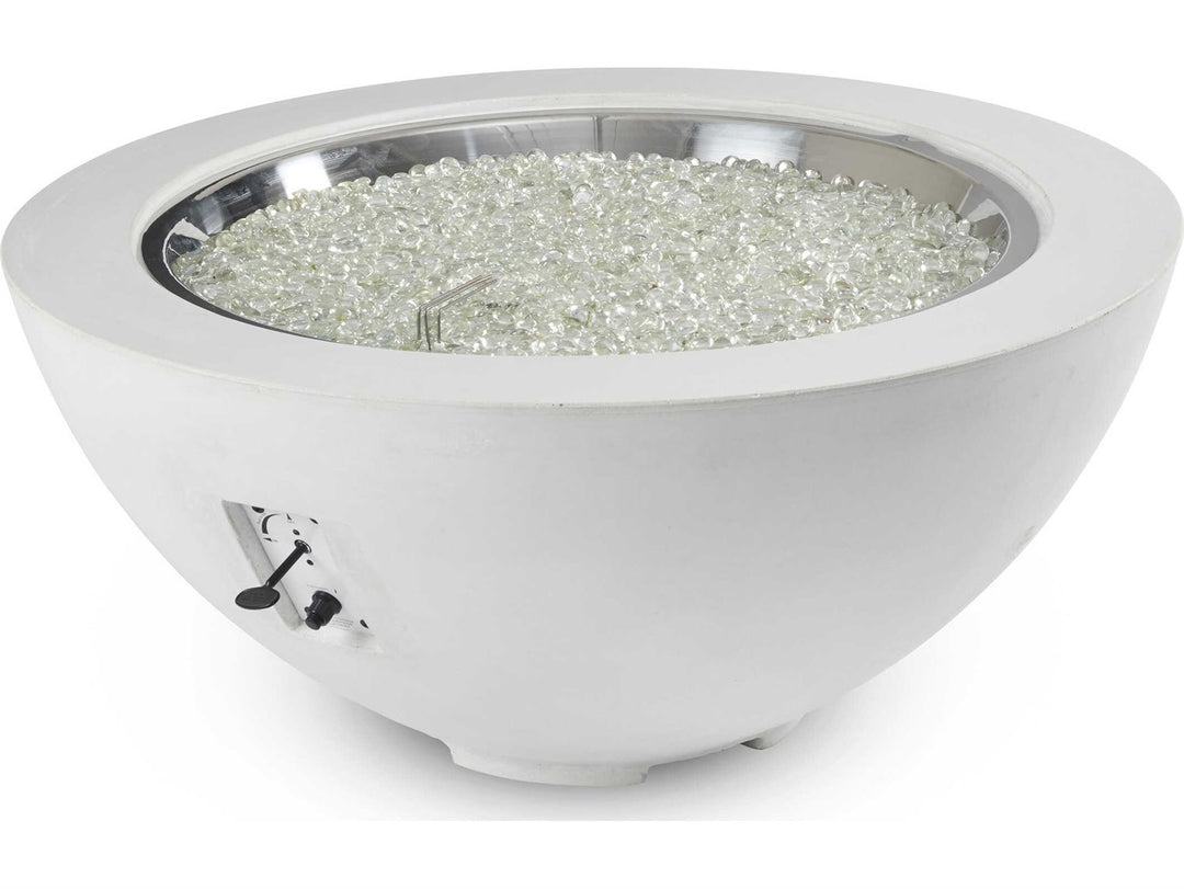 Cove 42" Bowl Gas Fire PIt in White