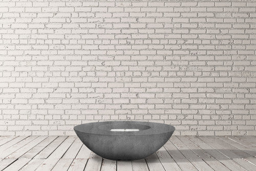 Ovale 60 Fire Pit Table – 36" x 60" Hand-Crafted Concrete Gas Fire Pit (65,000 BTUs, Propane or Natural Gas)