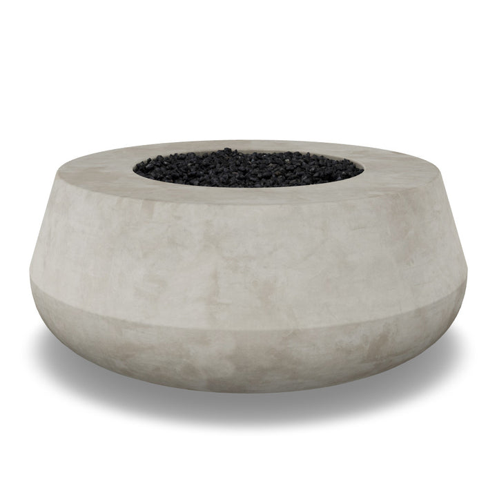 Oasis Fire Bowl – 42" Round Concrete Gas Fire Pit with Sloped Straight Edge (65,000 BTUs, Propane/Natural Gas)