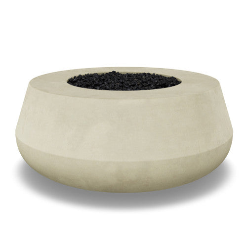 Oasis Fire Bowl – 42" Round Concrete Gas Fire Pit with Sloped Straight Edge (65,000 BTUs, Propane/Natural Gas)