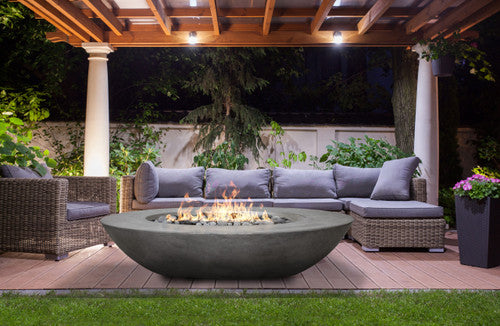 Ovale Rectangular Fire Pit Table – 45” x 79” Outdoor Gas Fire Bowl