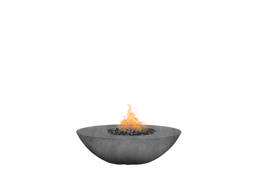 Ovale 60 Fire Pit Table – 36" x 60" Hand-Crafted Concrete Gas Fire Pit (65,000 BTUs, Propane or Natural Gas)