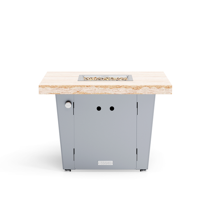 COOKE Parkway Fire Pit Table 30" x 30" x 21" - Stone Top