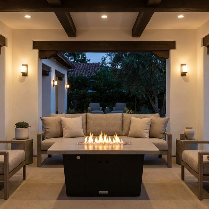 COOKE Palisades Fire Pit Table 44" x 36" x 21" - StoneTop