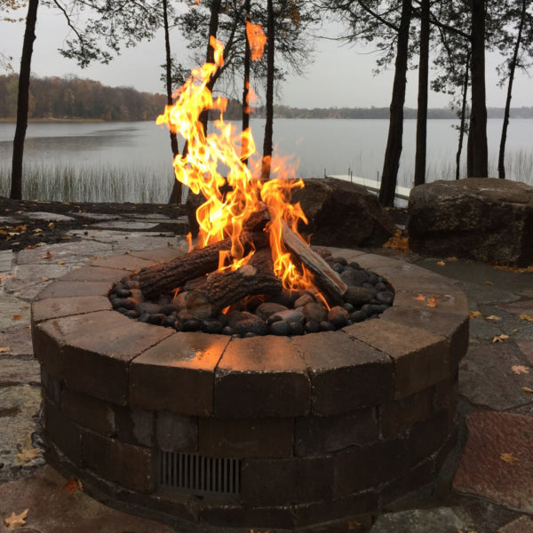 HPC Fire 18" Round Flat Pan Gas Fire Pit Insert LP-NG