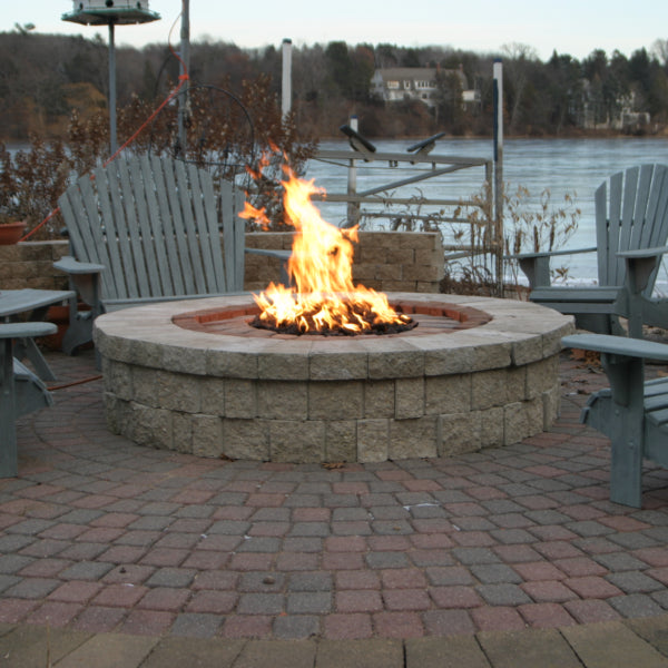 HPC Fire 18" Round Flat Pan Gas Fire Pit Insert LP-NG