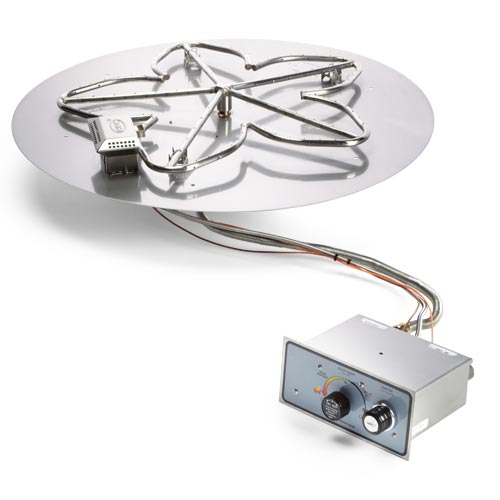 HPC - 18" Round Flat Pan Insert - Push Button Ignition - Propane Fuel