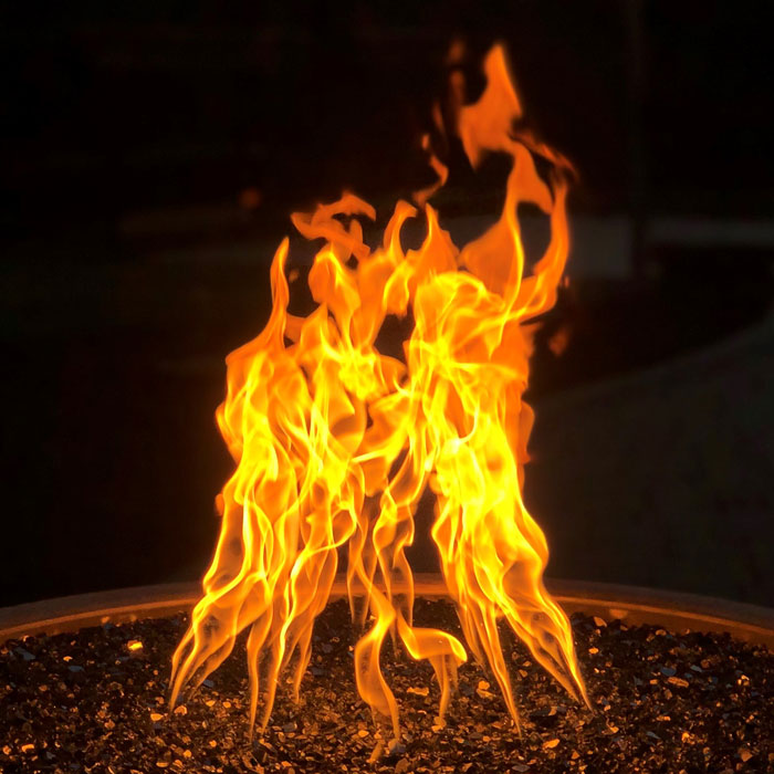 HPC 36" Fire Smooth Sierra Copper Fire & Water Bowl (Match Lit, LP, Torpedo)