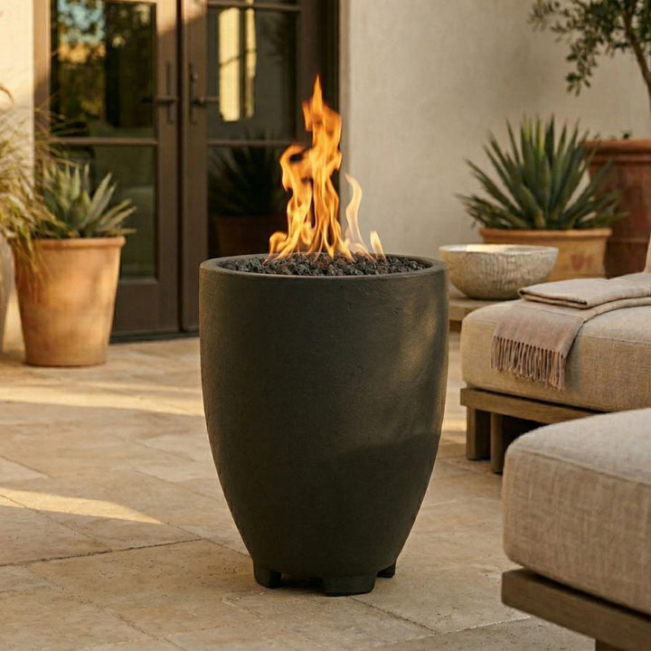Pentola 1 Fire Bowl – 24" Outdoor Gas Fire Pit with Pedestal Base