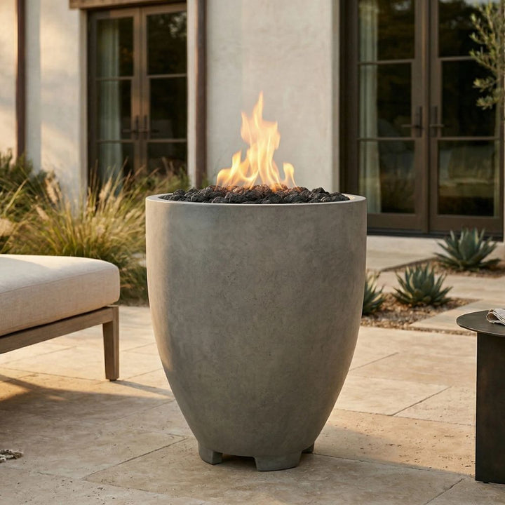 Pentola 1 Fire Bowl – 24" Outdoor Gas Fire Pit with Pedestal Base