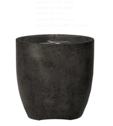 Pentola 2 Fire Bowl – 24" Round Outdoor Gas Fire Pit with Pedestal Base