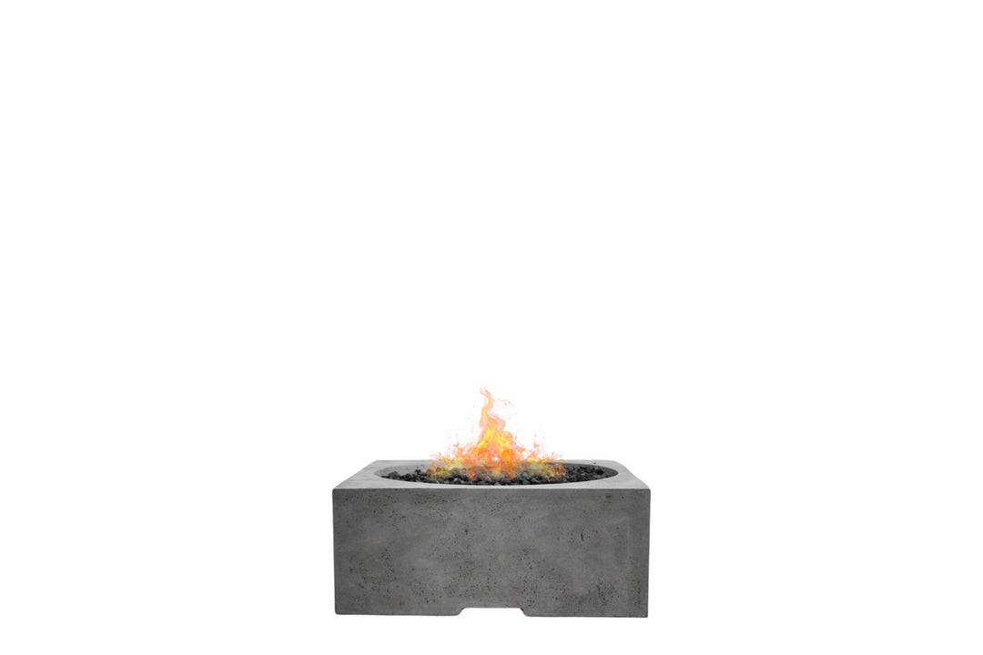 Piazza 39" Square Fire Table – Modern Outdoor Gas Fire Pit (Propane or Natural Gas)