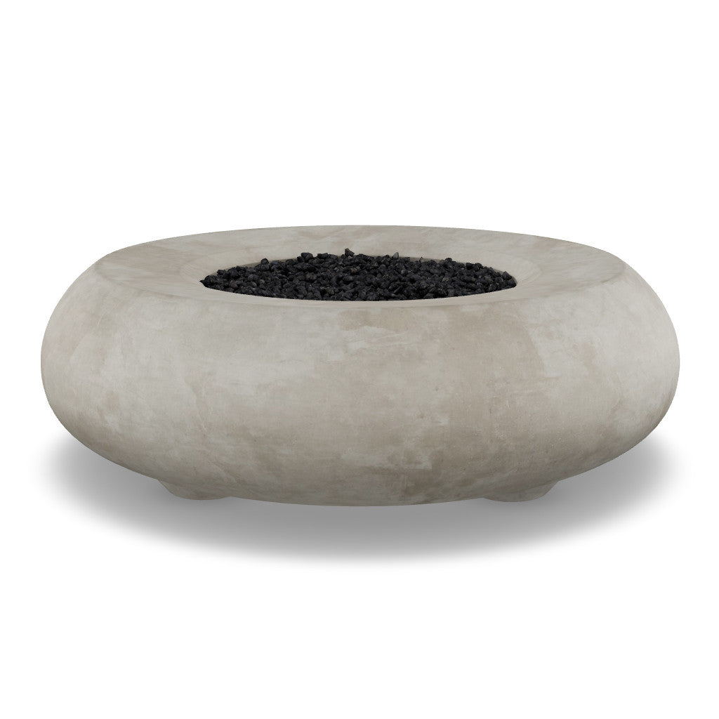 Pietra Fire Bowl – 48" Round Hand-Crafted Concrete Gas Fire Pit (65,000 BTUs, Propane/Natural Gas)