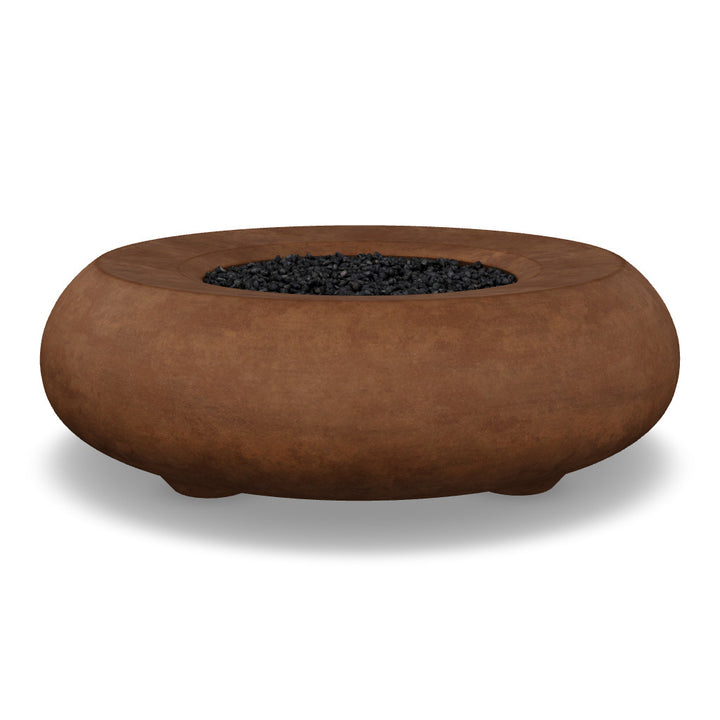 Pietra Fire Bowl – 48" Round Hand-Crafted Concrete Gas Fire Pit (65,000 BTUs, Propane/Natural Gas)