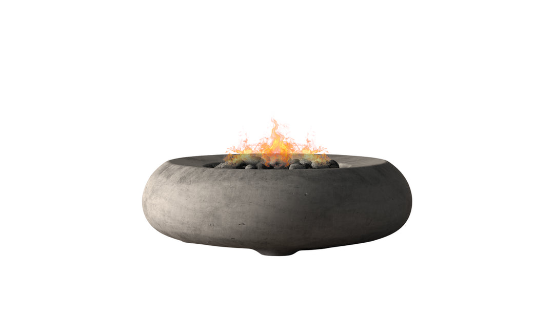 Pietra Fire Bowl – 48" Round Hand-Crafted Concrete Gas Fire Pit (65,000 BTUs, Propane/Natural Gas)