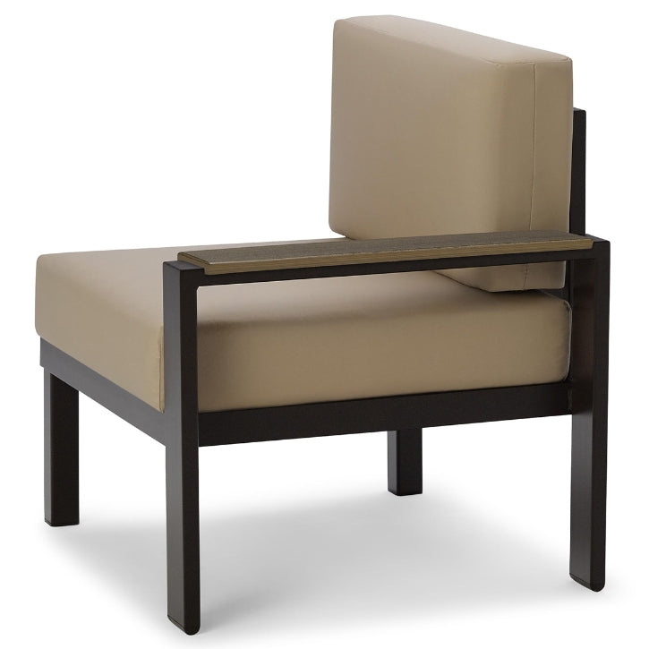 Telescope Casual Larssen Cushion RAF Sectional Chair with Polymer Accent Arm