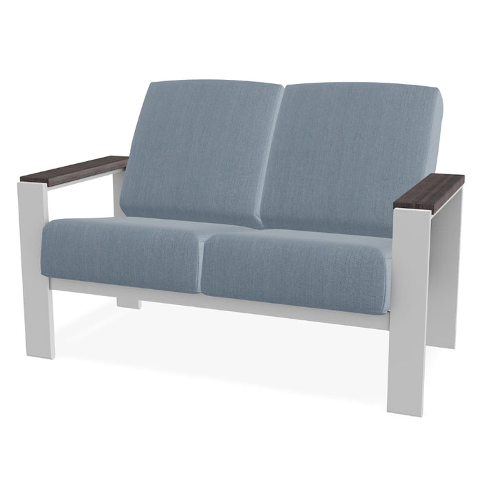Telescope Casual Larssen Cushion Loveseat with Polymer Arm Accents