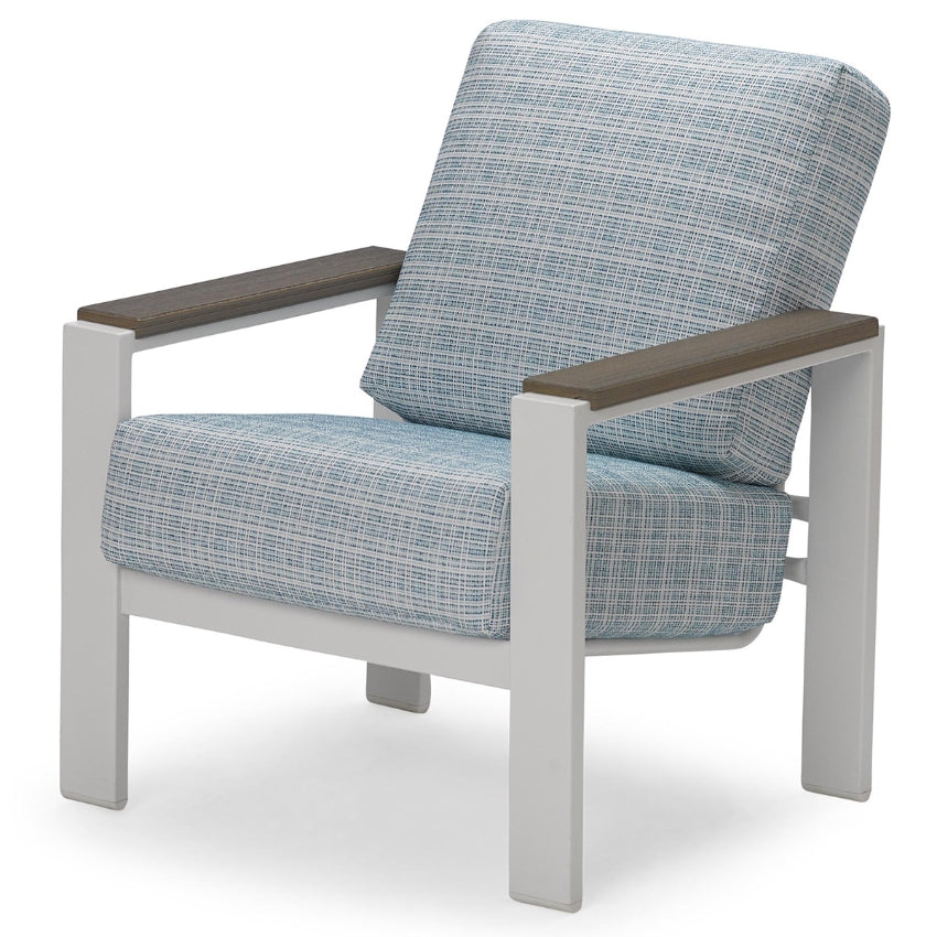 Telescope Casual Larssen Cushion Lounge Chair with Polymer Arm Accents
