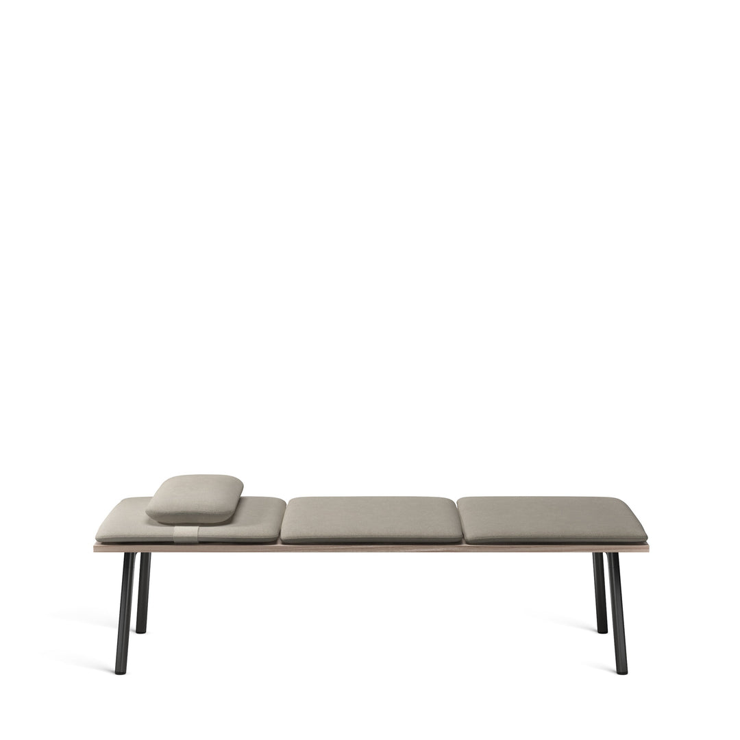 Emeco Run Daybed – Black Powder Coated | Ash Top | Sam Hecht & Kim Colin