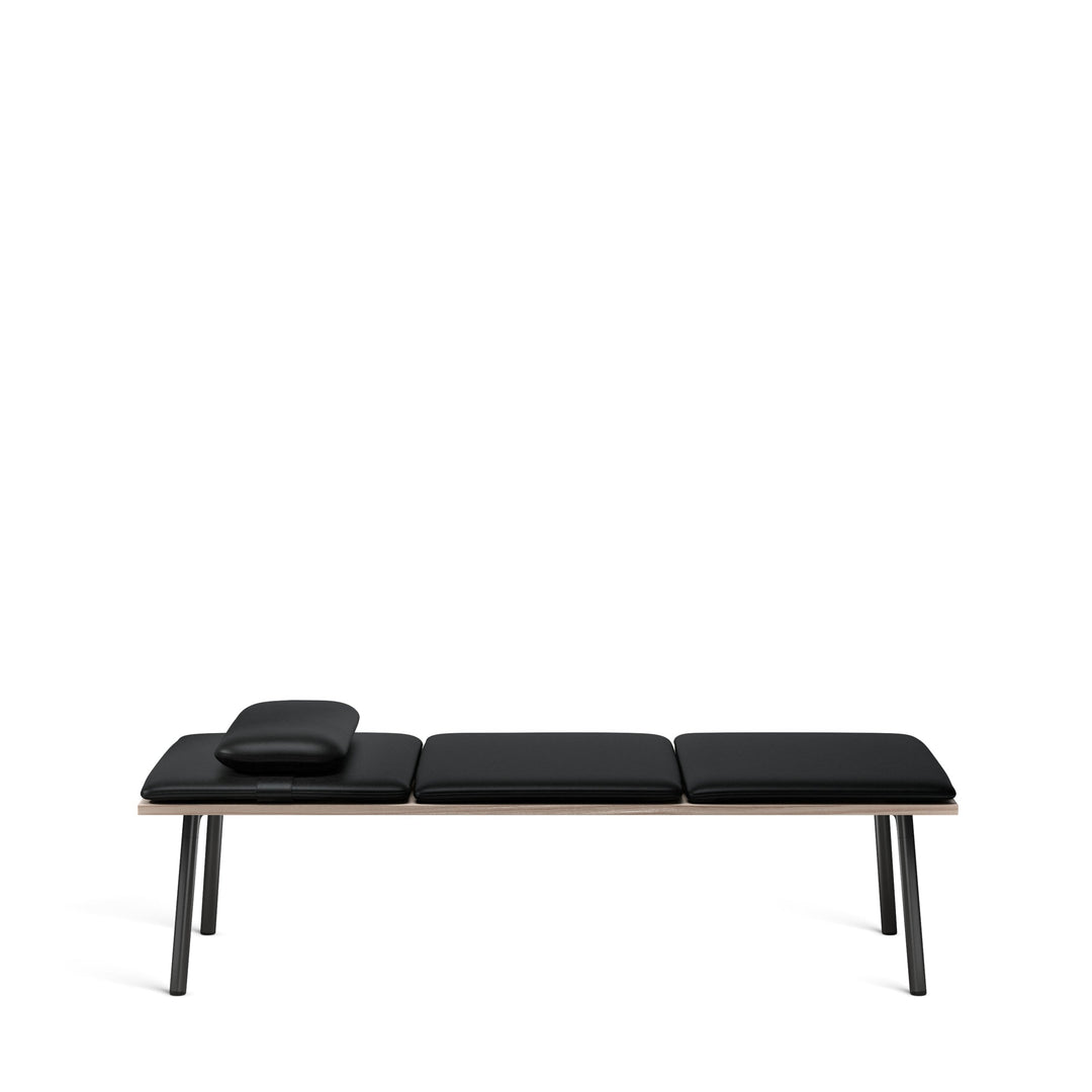 Emeco Run Daybed – Black Powder Coated | Ash Top | Sam Hecht & Kim Colin