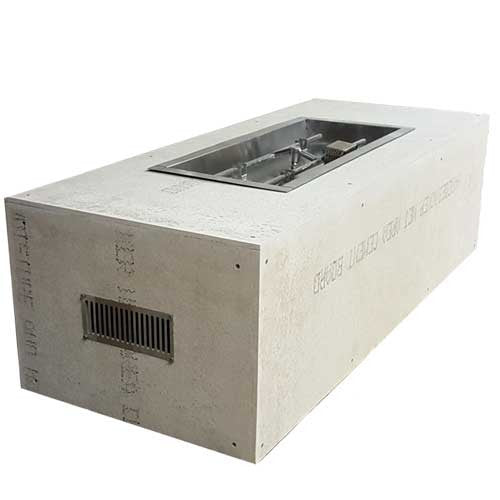 HPC 70" x 24" Rectangle H-Burner Ready-to-Finish Fire Pit Enclosure – Match Lit or Flame-Sensing Ignition (Standard or Torpedo Burner)