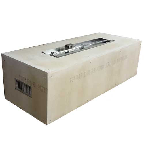 HPC 80" x 24" Rectangle Interlink Linear Ready-to-Finish Fire Pit Enclosure – Match Lit or Flame-Sensing Ignition (Standard or Torpedo Burner)