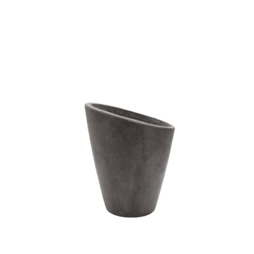 Roma Planter – Modern Sloped Concrete Pot for Elegant Outdoor and Indoor Spaces