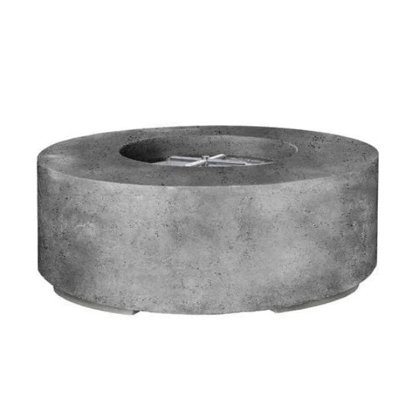 Rotondo 48" Round Fire Bowl Table – Handcrafted Concrete Gas Fire Pit with Wide Rim