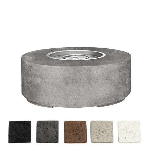 Rotondo 48" Round Fire Bowl Table – Handcrafted Concrete Gas Fire Pit with Wide Rim