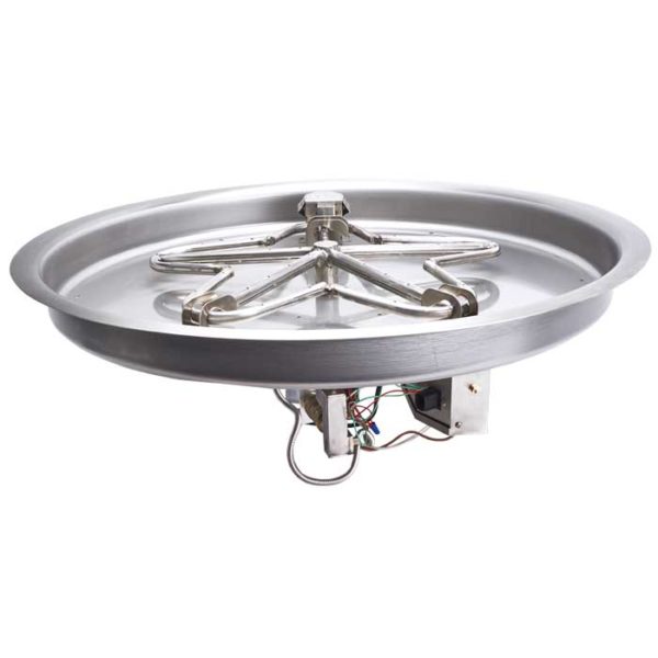 HPC Fire 31" Round Bowl Pan Electronic Ignition Fire Pit Insert NG-LP