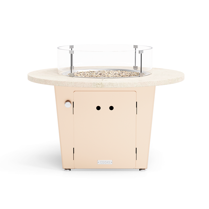 COOKE Parkway Fire Pit Table 38" Dia. x 21" - Stone Top