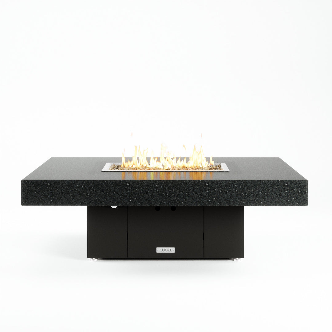 COOKE Santa Barbara Fire Pit Table 52" x 36"x 17" - Black Pearl Granite