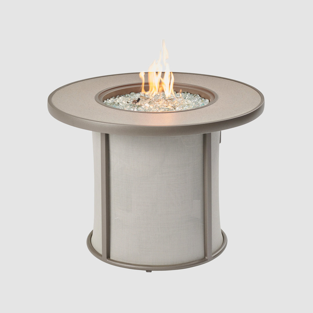 Grey Stonefire Round Gas Fire Pit Table