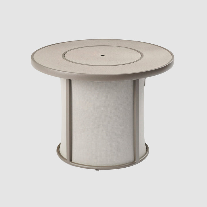 Grey Stonefire Round Gas Fire Pit Table