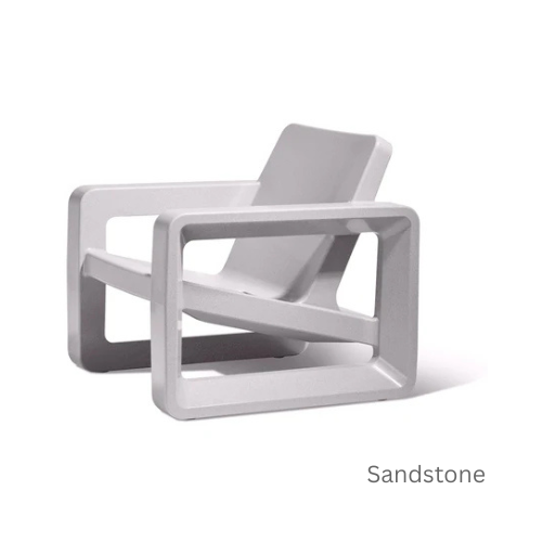Deck Lounge Chair - Modern Outdoor Resin Lounge Chair for Pool Ledges, Patios & Fire Pits