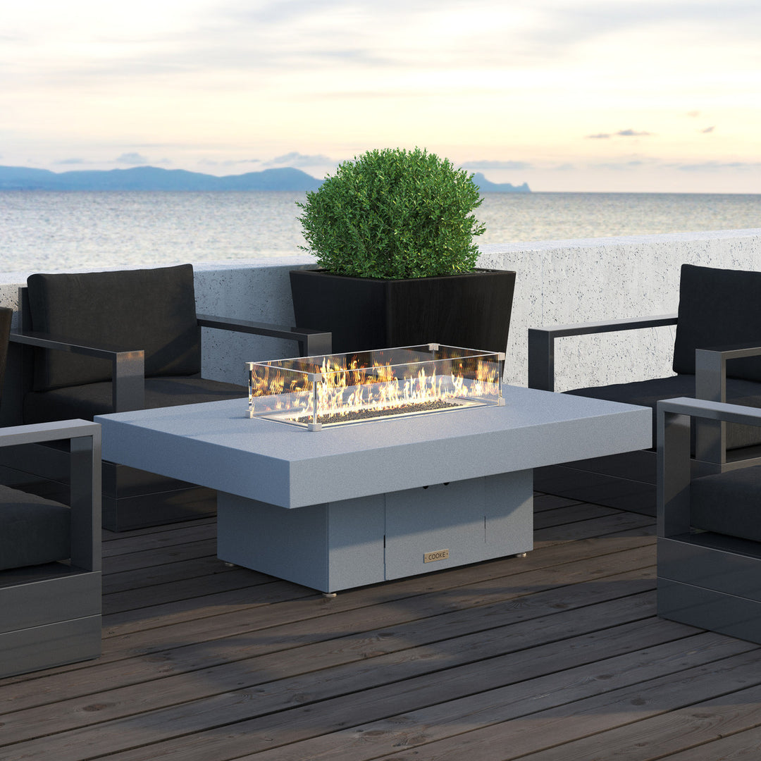 COOKE Santa Barbara Fire Pit Table 52" x 36" x 17"- Stone Top