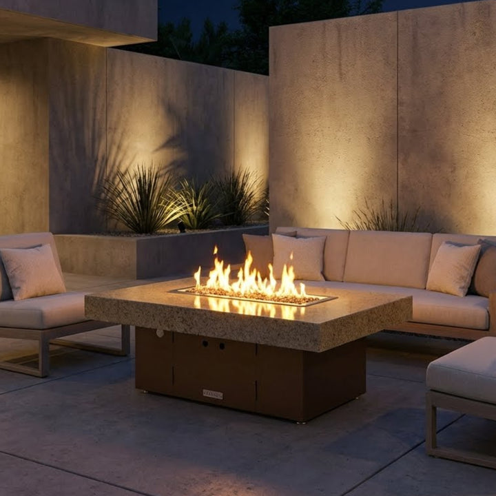 COOKE Santa Barbara Fire Pit Table 40" x 30" x 17" - Stone Top