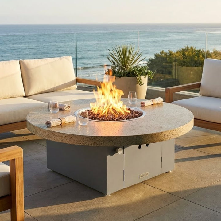 COOKE Santa Barbara Fire Pit Table 48" Diameter x 17" - Stone Top