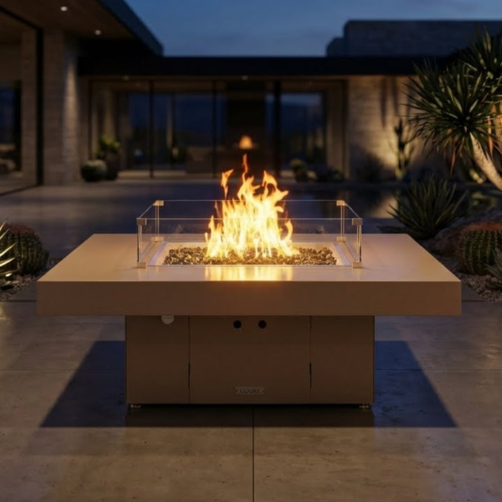 COOKE Santa Barbara Fire Pit Table 48" x 48" x 17" - Aluminum Top - XL Pan