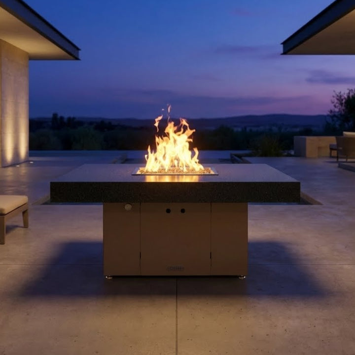 COOKE Santa Barbara Fire Pit Table 48" x 48" x 21" - Stone Top