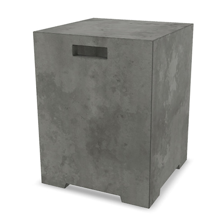 Sausalito 16" Propane Tank Cover & Outdoor Side Table – Handcrafted Pewter Finish