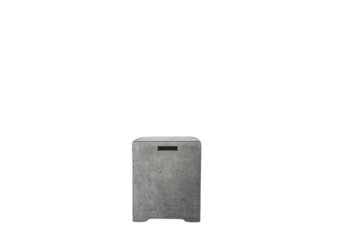 Sausalito 16" Propane Tank Cover & Outdoor Side Table – Handcrafted Pewter Finish