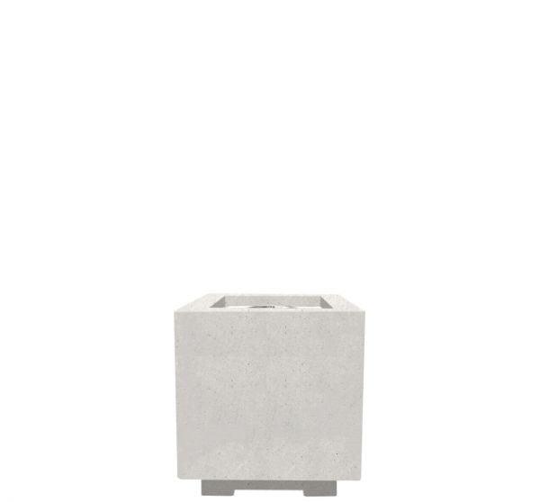 Scatola 2 – 24" Square Pedestal Fire Bowl, Handcrafted Pewter Finish – Propane or Natural Gas